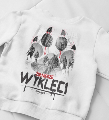 Bluza dziecięca ŻOŁNIERZE WYKLĘCI BIAŁA